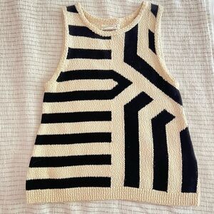 By Anthropologie cropped sleeveless sweater